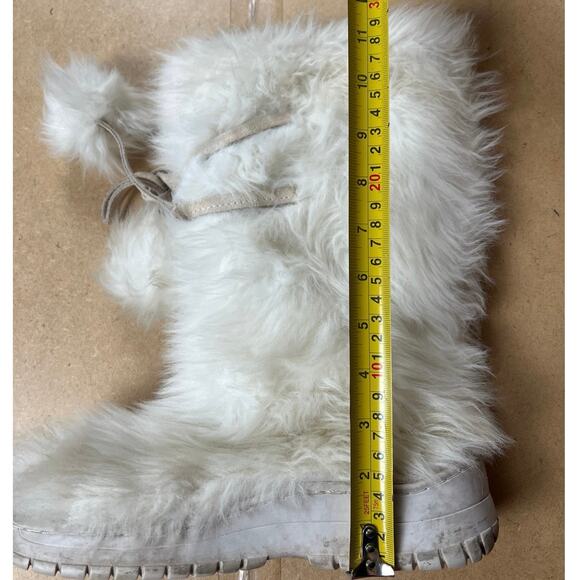 Colin Stuart Suede/Faux Fur 9 women MukLuk Chunky White Boots - Picture 5 of 6